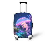 Bigcardesigns Travel Luggage Protective Covers for 18"-30" Suitcase Elastic, Dream Jellyfish, L(26"-30" cover), L(26"-28"cover)