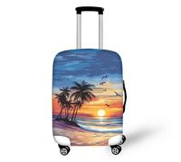 Bigcardesigns Travel Luggage Protective Covers for 18"-30" Suitcase Elastic, Hawaii Dusk Beach, L(26"-30" cover), L(26"-28"cover)