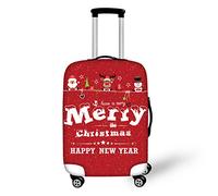 'Bigcardesigns Travel Luggage Protective Covers for 18''-30'' Suitcase Elastic', Merry Christmas, L(26"-28"cover), Modern