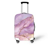 Bigcardesigns Travel Luggage Protective Covers for 18"-30" Suitcase Elastic, Pink Marble Texture, M(22"-25"cover), M(22"-24"cover)