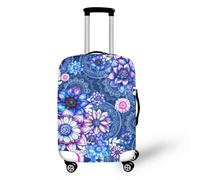 Bigcardesigns Travel Luggage Protective Covers for 18"-30" Suitcase Elastic, Purple Hippie Lotus, XL(30"-32"cover), Xl(30"-32"cover)