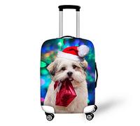 'Bigcardesigns Travel Luggage Protective Covers for 18''-30'' Suitcase Elastic', Xmas-dog, XL(30"-32"cover), Modern