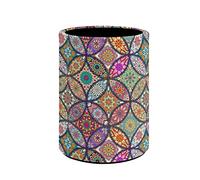 BIGCARJOB Bohemian Style Pen Holder Cute Pencil Holder PU Leather Pencil Cup Storage Organizer for Desk Office Home,Women Ladies Fashionable Office Desk Organizer