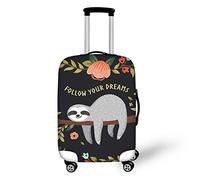 BIGCARJOB Lovely Sloth Print Travel Suitcase Cover Anti-stracth Elastic Cover for Suitcase for 26-28inch