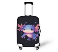 BIGCARJOB Luggage Cover Travel Suitcase Protector Bagggae Proof Fit 18-30inch Anti-scratch, Kawai Purple Axolotl, S(18"-21"cover), S(18"-21"cover)