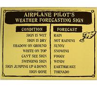 Bigccaee Airplane Pilot'S Weather Forecast Vintage Aviation Metal Sign Retro Metal Tin Sign 8X12 Inches