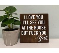 Bigccaee Personalized I Love You I’Ll See You At The House Beth Dutton Quote Yellowstone Ranch Decor Duttons Saying Sign Rip Retro Metal Tin Sign 8X12 Inches