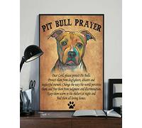 Bigccaee Pitbull Prayer Dear Lord Please Protect Pit Pitbulls Dog Poster Retro Wall Decor Man Cave Home Pub Metal Tin Sign Retro Metal Tin Sign 8X12 Inches