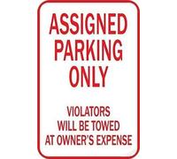 Bigccaee Restriction caution tin sign/assigned parking only violators will be metal sign/garage parking yard aluminum sign 8×12 INCH