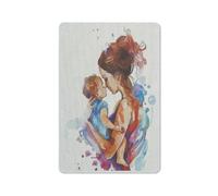 Bigccaee Rustic Metal Tin Sign Mother Holding Baby Mother'S Day Wall Art Prints Pictures Gifts Artwork For Kitchen Living Room Bathroom Wall Home Decor Retro Metal Tin Sign 8X12 Inches