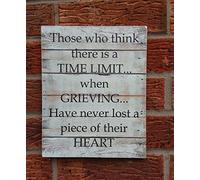 Bigccaee Those Who Think There Is A Time Limit When Grieving Plaque Hanging Rustic Sign Retro Metal Tin Sign 8X12 Inches