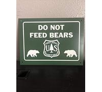 Bigccaee Us Forest Service Do Not Feed Bears Metal Sign Trail Camping Camp Cabin, A5 Retro Metal Tin Sign 8X12 Inches