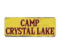 Bigccaee Vintage Metal Signs Camp Crystal Lake, Home Of A Serial Killer Slim Tin Sign Vintage Style Personalized Wall Decor 6 X 16 Inches Retro Metal Tin Sign 8X12 Inches