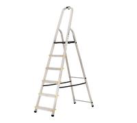BiGDUG Aluminium Step Ladder - 6 Step Folding Ladder - Non-Slip Surface Hand Rails 6 Tread - Closed Height 1910 mm Platform Height 1190mm