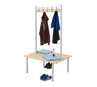 BiGDUG Essentials Changing Room Bench - Double Sided Bench with 10 Hooks - 1750h x 1000w x 780d mm