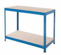 BiGDUG Essentials Industrial Workbench - Chipboard Workstation Table - 900H x 1200W x 600D mm - 300 kg UDL with Lower Shelf