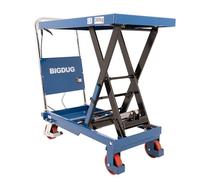 BiGDUG Essentials Manual Scissor Lift Table - Capacity 300 kg - Hydraulic Lift Table Cart Mobile Lifting Platform - Platform Size 855D x 500W mm - Lift Height 340-900 mm