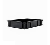 BiGDUG Essentials Recycled Euro Stacking Box - Black Storage Box - 120h x 400w x 600d mm - 28 Litre