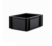 BiGDUG Essentials Recycled Euro Stacking Box - Black Storage Box - 174h x 300w x 400d mm - 19 Litre