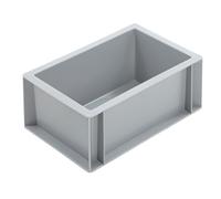 BiGDUG Euro Stacking Boxes - Heavy Duty Euro Containers Storage Box - Stackable Warehouse Crates (x10 Grey 120h x 200w x 300d mm)