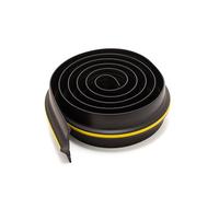 BiGDUG Garage Door Seal Bottom Rubber - Single Garage 8 ft Length - Rubber Seal Strip for Draughts, Weather, Dirt - Black & Yellow