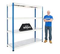 BiGDUG Industrial 1980mm High Racking With Steel Shelves 4 Tier Storage Unit Shelving (1980h x 2440w x 610d mm)