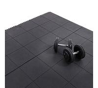 BiGDUG Rubber Interlocking Gym Flooring Mat - Home Exercise Cushioned Floor Tile - 91cm x 91cm per mat