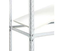 BiGDUG Shelving Unit 4 Shelves Melamine, Steel 1,220 x 305 x 1,600 mm Grey