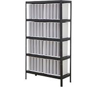 BiGDUG Steel Shelving Unit 1,000 x 400 x 1,800 mm Black