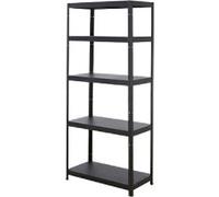 BiGDUG Steel Shelving Unit 800 x 400 x 1,800 mm Black