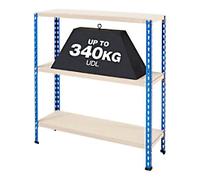 Bigdug Steel Workbench Big340 with 3 Levels 200 Kg Blue, Grey 915 x 1200 x 610 mm