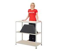 Bigdug Steel Workbench Big340 with 3 Levels 200 Kg Grey 915 x 1200 x 610 mm