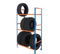 BiGDUG Tyre & Wheel Racking Garage Storage Shelving Load Capacity 100kg (1720h x 915w x 455d mm)