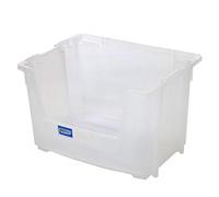 BiGDUG x5 Stacking Bins Warehouse Garage Storage 320h x 500w x 370d mm (Clear)