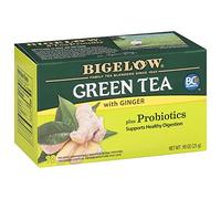 Bigelow, Green Tea with Ginger Plus Probiotics, 18 Tea Bags