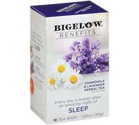 Bigelow Tea Benefits Sleep Chamomile Lavender Herbal Tea, Caffeine Free, 18 Count (Pack of 6), 108 Total Tea Bags