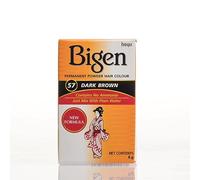 Bigen Permanent Powder Hair Color - 57 - Dark Brown | No Ammonia (Pack of 2)