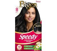 Bigen Speedy Conditioning Colour No.8 | Easy & Speedy Application | No Ammonia | with Natural Herbal Extracts - Natural Black No. 8