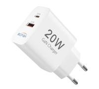 Bigfish Travel Adapter UK to Europe, European USB Charger Plug, EU USB Plug with 20W PD & 18W QC Fast Charging, EU Travel Charger compatible with iPhone iPad Samsung Tablet Shaver Toothbrush