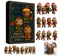Bigfoot Advent Calendar 2025, Cryptid Advent Calendar- 24 Days of Holiday Bigfoot, Christmas Countdown Box, Collectible & Displayable, Gifts for Cryptid (1 Pc)