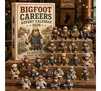 Bigfoot Advent Calendar 2026, 24-Days Wilderness Adventure Mini Big-Foot Resin Figurine Set, Forest Sasquatch Collectible Figures,Christmas Countdown Advent Calendars Gift for Nature Lovers，^A