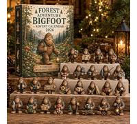Bigfoot Advent Calendar 2026, 24-Days Wilderness Adventure Mini Big-Foot Resin Figurine Set, Forest Sasquatch Collectible Figures,Christmas Countdown Advent Calendars Gift for Nature Lovers，^B