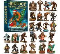 Bigfoot Adventure Calendar 2025, Bigfoot Advent Calendar 2025, 24 Day Christmas Countdown Calendars with 24 Festival Ornaments, for Home, Tree & Gift