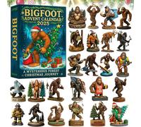 Bigfoot Adventure Calendar 2025, Bigfoot Advent Calendar 2025, 24 Days Christmas Countdown Calendar with 24 Uniquely Bigfoot Ornaments, Countdown Holiday Box, Gift for Bigfoot Fans