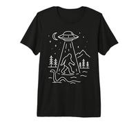 Bigfoot Alien Abduction Loch Ness Sasquatch Yeti UFO Funny Premium T-Shirt