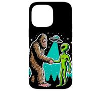 Bigfoot Alien Alliance - Funny Scifi Sasquatch with Ufo Case for iPhone 14 Pro Max