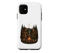 Bigfoot Alien Bear Friends Campfire Knitting Case for iPhone 11