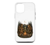 Bigfoot Alien Bear Friends Campfire Knitting Case for iPhone 12/12 Pro
