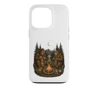 Bigfoot Alien Bear Friends Campfire Knitting Case for iPhone 13 Pro