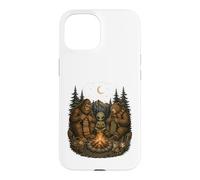Bigfoot Alien Bear Friends Campfire Knitting Case for iPhone 15